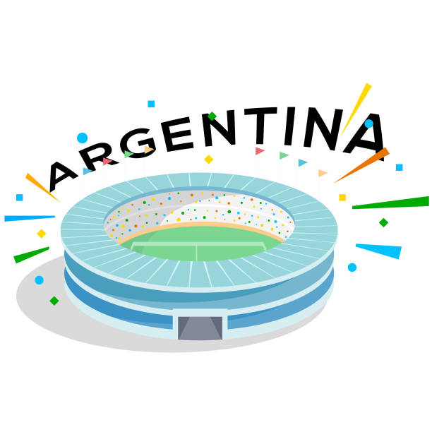 stockillustraties, clipart, cartoons en iconen met juichen voor argentinië - argentina fans world cup