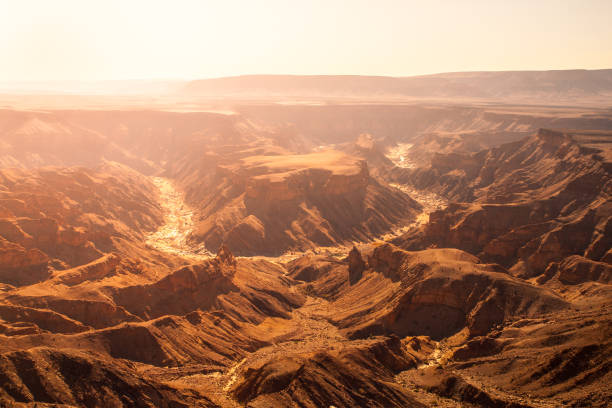 istock Horseshoe bend in Fish River Canyon on hot sunny day, Namibia 960493272