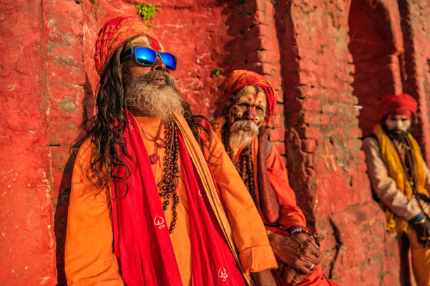 istock Sadhu - indian holymen sitting in the temple 960497874