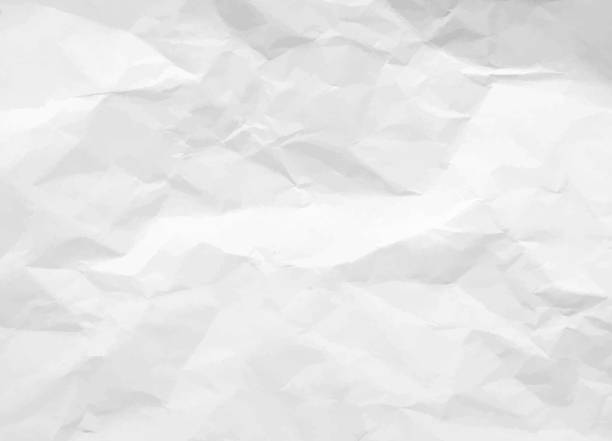 zmięta tekstura papieru. białe poobijane tło papieru. biały pusty liść zmiętego papieru. rozdarta powierzchnia litery pusta. ilustracja wektorowa - paper stock illustrations
