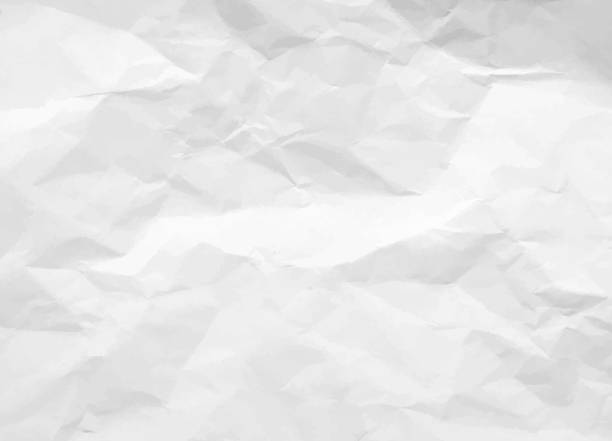 Crumpled paper texture. White battered paper background. White empty leaf of crumpled paper. Torn surface of letter blank. Vector illustration Crumpled paper texture. White battered paper background. White empty leaf of crumpled paper. Torn surface of letter blank. Vector illustration crumpled stock illustrations