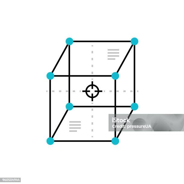 3d Modeling Monoflat Icon Stock Illustration - Download Image Now - Computer-Aided Design, Abstract, Arrangement