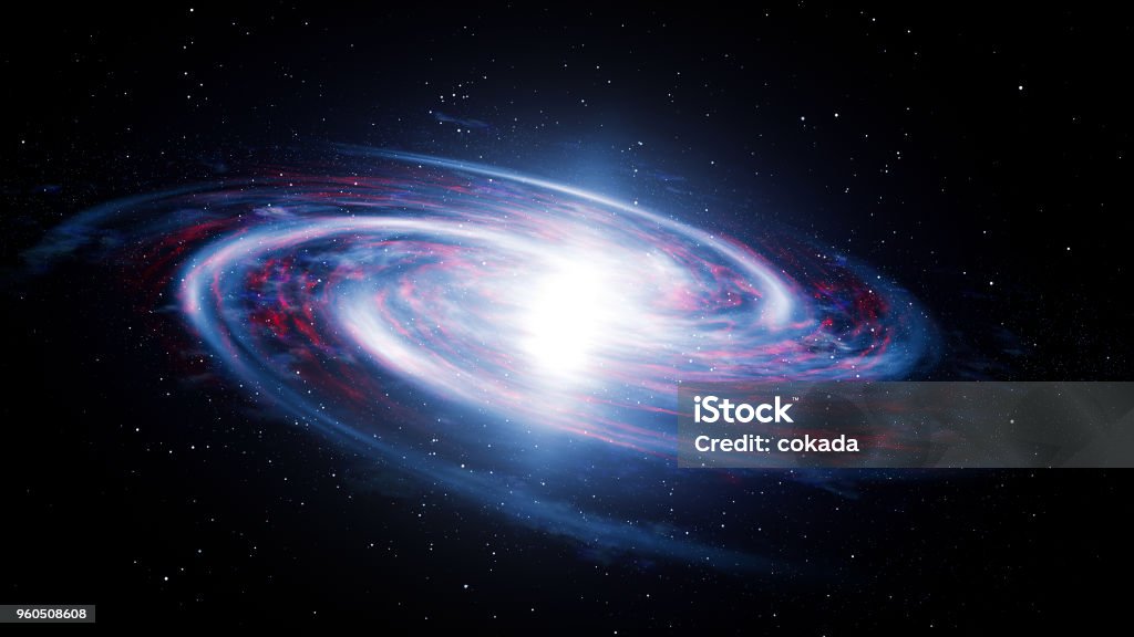 Spinning 3D Galaxy Big Bang Stock Photo