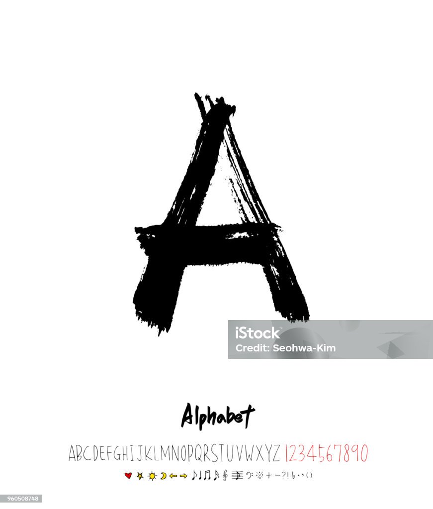 Vector Fonts Stock Illustration - Download Image Now - Letter A ...
