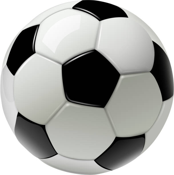 soccer ball isolated soccer ball isolated on white sports ball stock illustrations