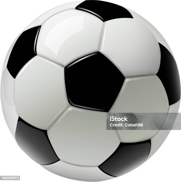 Soccer Ball Isolated Stock Illustration - Download Image Now - Soccer, Sports Ball, Soccer Ball