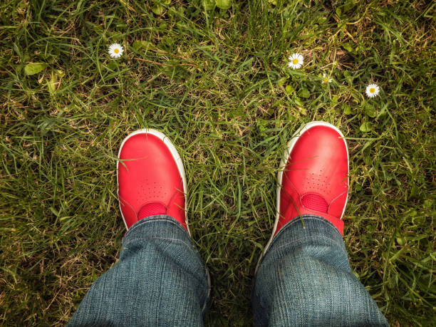 istock Standing with my red shoes on the grass 960509330