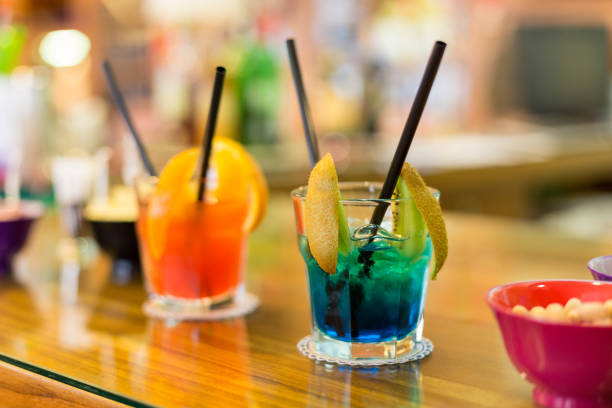 istock Appetizer. Cocktails and snacks on the bar counter 960509872