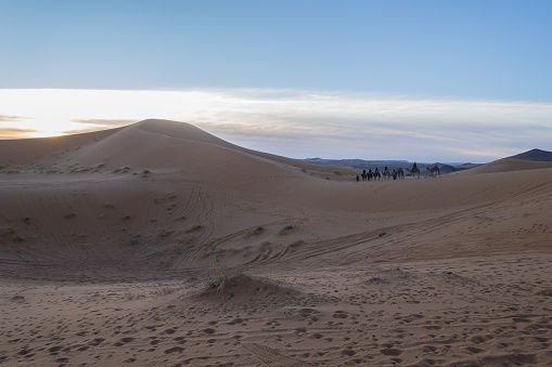 Sunrise in the desert, Merzouga, Morocco
