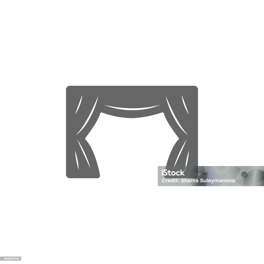 Symbole Rideau Icône De Rideau Illustration De Lélément Simple Modèle De Conception De ...
