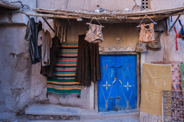 Rabat, Morocco - 05 Nov 2010: Vintage door of house in medina in Rabat city, Morocco