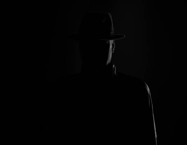 istock Unknown male person silhouette,covered 960532134