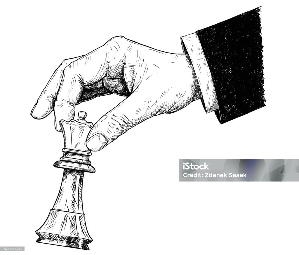 Vetores de Ilustração Em Vetor Desenho Artístico De Mão Segurando A Figura  Do Rei De Xadrez e mais imagens de Xadrez - Jogo de tabuleiro - iStock