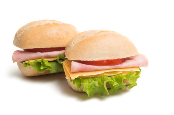 istock Bun with cheese and ham isolated 960538918