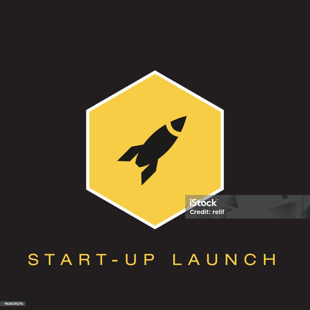 Start-Up Launch Icon Beginnings stock vector