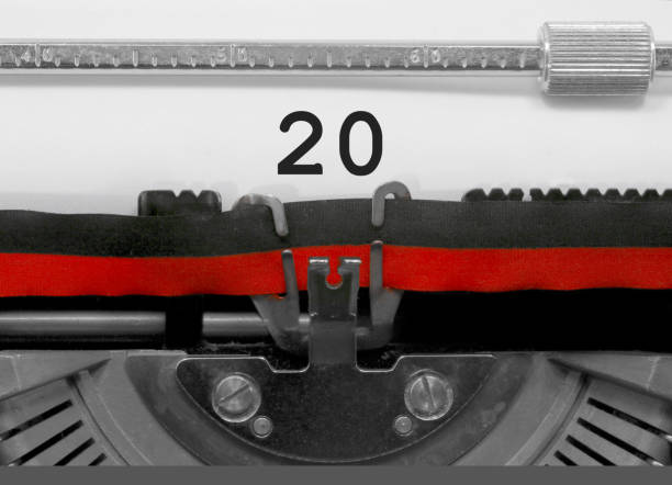 istock 20 Number by the old typewriter on white paper 960539790