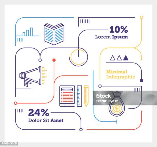 Elearning Mini Infographic Stock Illustration - Download Image Now - Book, Infographic, Currency