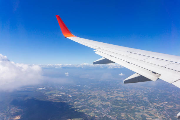 istock The wing aircraft in altitude during flight 960547166