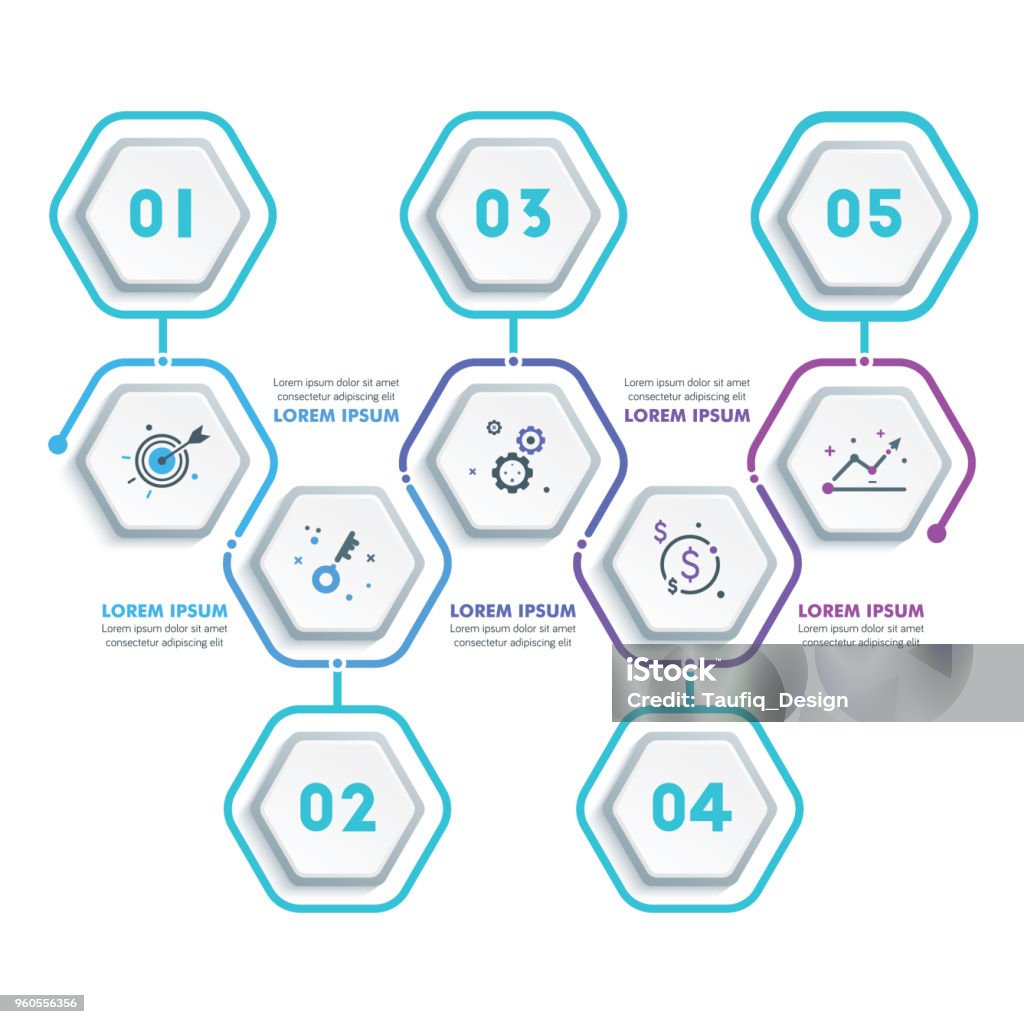 infographics timeline glassmorphism hexagon button... Business Infographic Templatemodern Hexagonal Infographics Timeline ...
