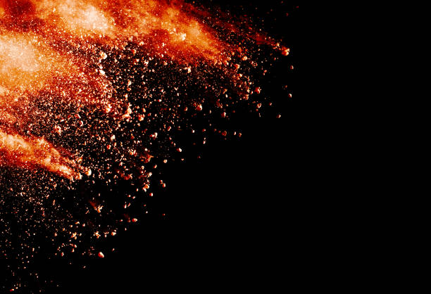 istock Multi color powder explosion isolated on black background. Colored dust splash cloud on black background. Launched colorful particles on background. Painted Holi. 960559698
