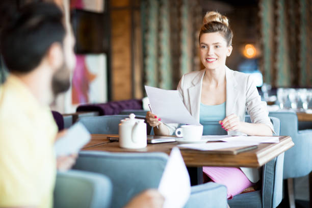istock Businesswoman with paper 960564650