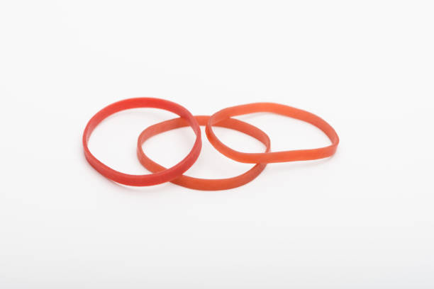 Red Gold Ribbon Banner with clipping path