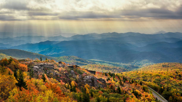 istock Streaming Autumn Morning light on Rough Ridge and the Blue Ridge Parkway 960570486