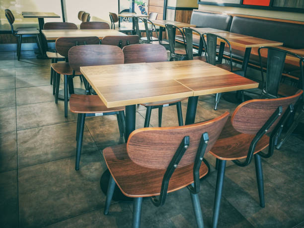 istock empty chair and table in cafe restuarant., lonely concept., business concept. 960582634