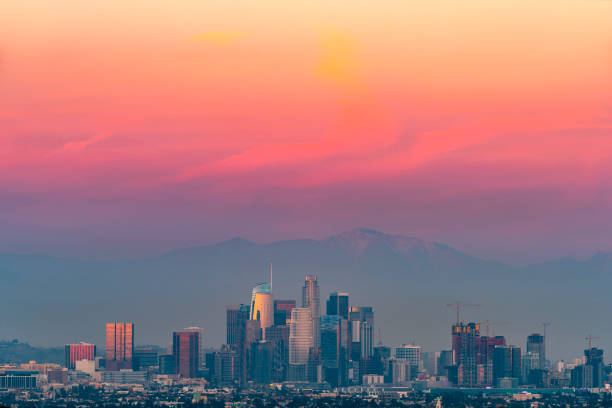 istock Los Angeles with Red Sky 960586246
