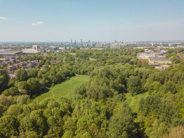 istock Aerial Drone Field Farmer Landscape Dunham Massey Trees 960588032