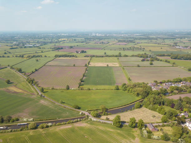istock Aerial Drone Field Farmer Landscape Dunham Massey Trees 960590890