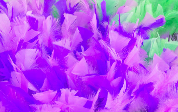 istock Colorful purple greenfeather Easter background 960597714