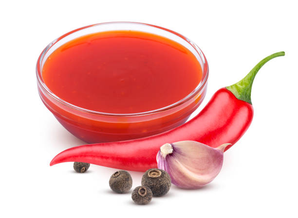 istock Chilli sauce ingredients isolated on white background 960611066