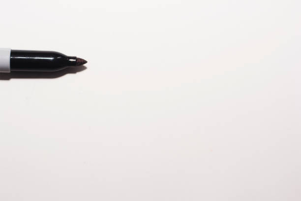 istock A felt tip permanent marker pen horizontal on a white page background, with plenty of copy space 960613732