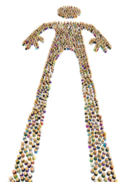 Cartoon Crowd Figure, Long Legs