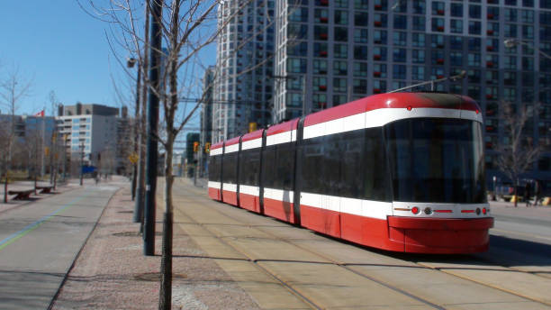 istock Toronto Downtown Modern Tram Scenery In Ontario Canada 960617486