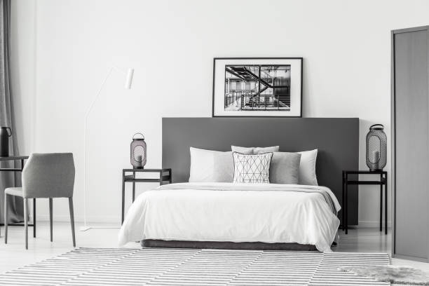 istock Hotel bedroom interior with poster 960625254