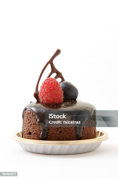 Chocolate Cake Stock Photo - Download Image Now - Chocolate, Raspberry, White Background