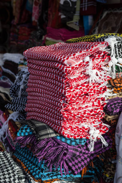 istock Stack Of Traditional Scarfs In Sanliurfa, Turkey 960627838
