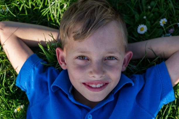 istock Portrait beauty child on the grass 960637262