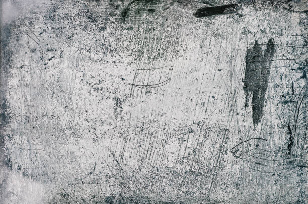 istock The gray, blue, white concrete wall with plaster relief pattern and lines, background, picture, texture. scratched wall 960638024