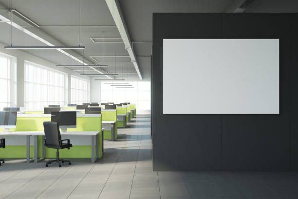 istock Contemporary coworking office with poster 960638356