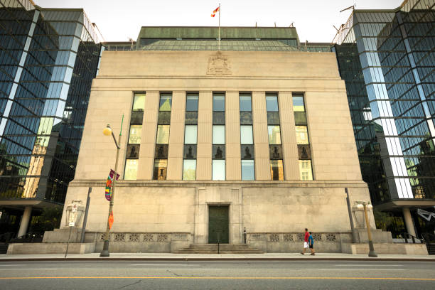 Bank of Canada financial building exterior in Ottawa Canada stock photo