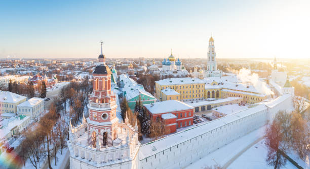 istock Aerial view on Trinity St. Sergy Monastery at winter 960654680