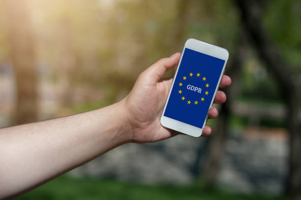 istock General Data Protection Regulation (GDPR) on smartphone in the man's hand. 960667448