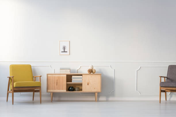 istock Yellow vintage living room interior 960667606