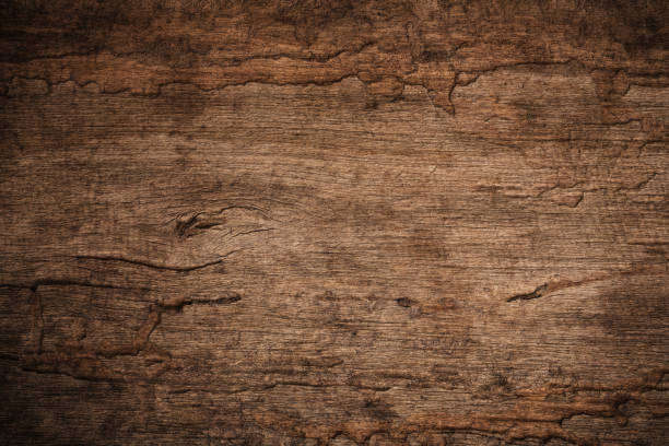 Wood decay with wood termites,Old grunge dark textured wooden background,The surface of the old brown wood texture stock photo