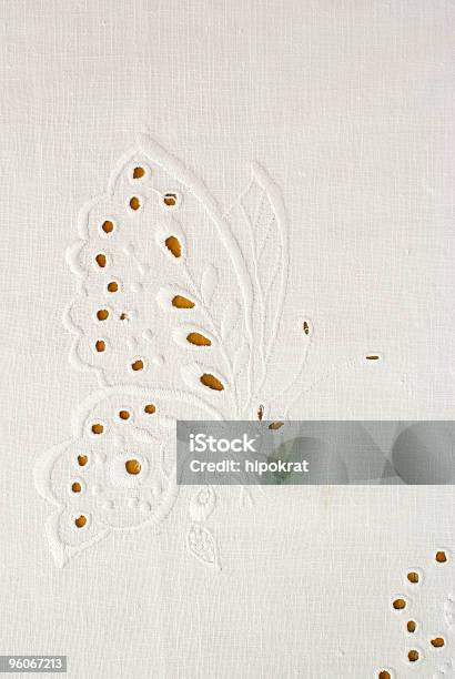 Vintage Napkin With Handmade Broderie Anglaise Stock Photo - Download Image Now - Tablecloth, Embroidery, Cutwork
