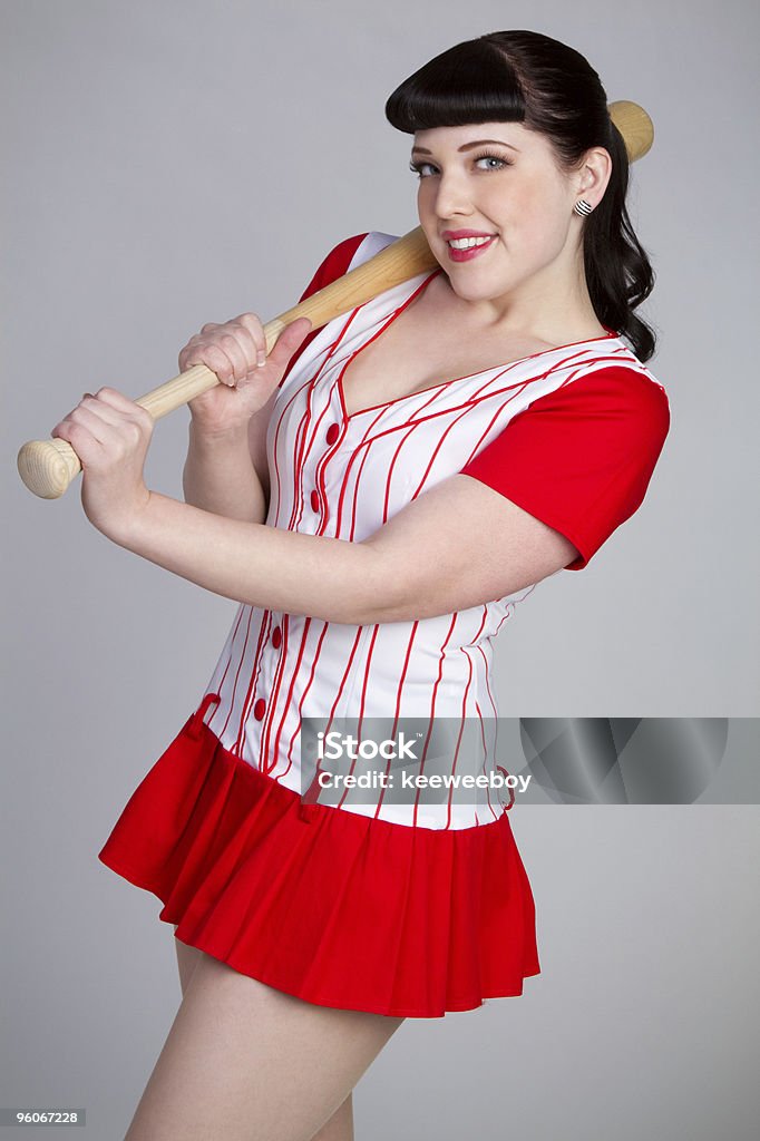 Mulher de Pinup de Basebol - Royalty-free Basebol Foto de stock