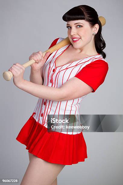 Mulher De Pinup De Basebol - Fotografias de stock e mais imagens de Basebol - Basebol, Garota Propaganda, 1950-1959